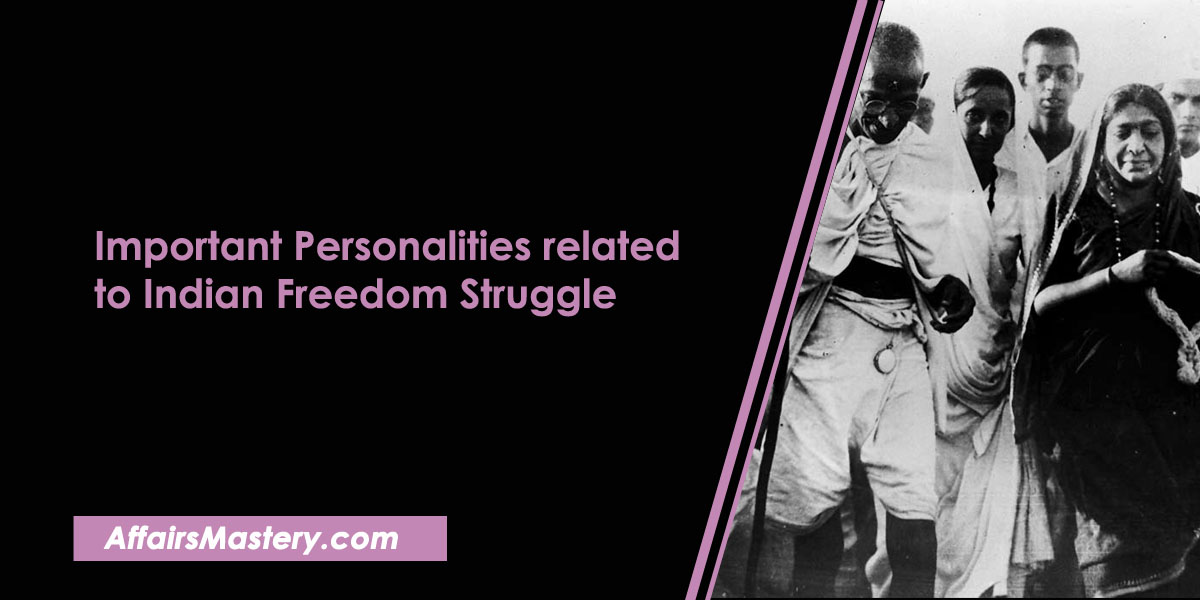 personalities of indian freedom struggle