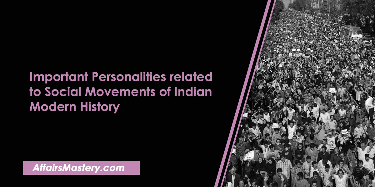 Personalities of social movements of modern indian history