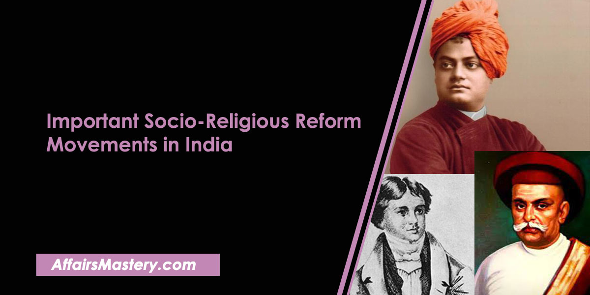 Important Socio Religious Reform Movements in India